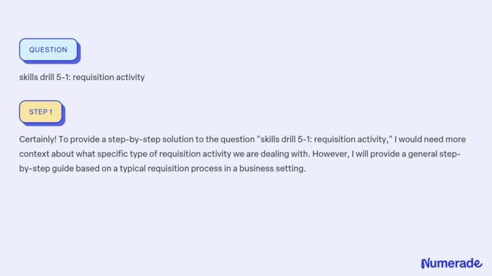Skills drill 10-1 requisition activity answers