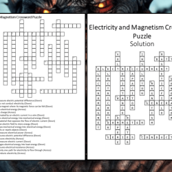 Electricity and magnetism crossword puzzle answer key