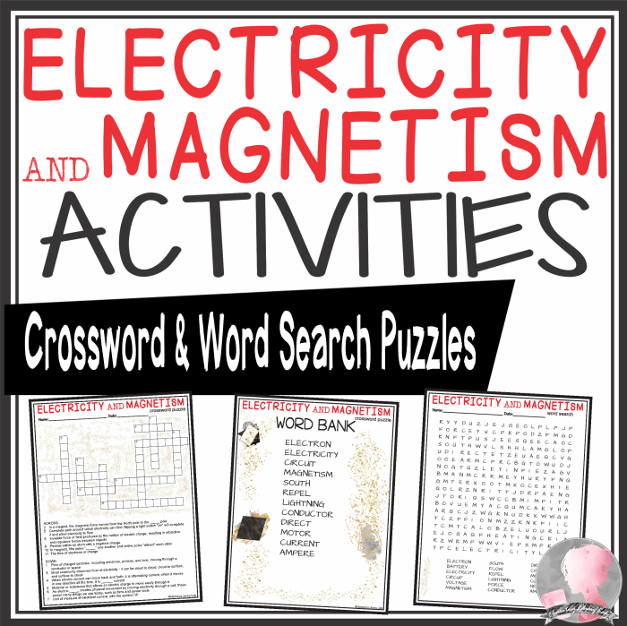 Electricity and magnetism crossword puzzle answer key